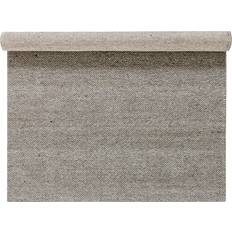 Scandi Living Flock Wollteppich Grau
