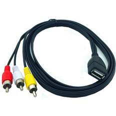 Cables ChaoChuang 5ft 1.5m USB A Female to 3 RCA Phono Lead