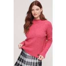 Superdry Women Tops Superdry Women's Essential Mock Neck Jumper Pink