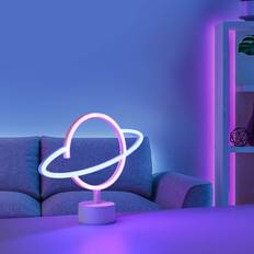 LED - Multicolor Lámparas de mesa Leuchten Direkt LED Neon Saturn Funciona Con Pilas - Blanco Lámpara de mesa