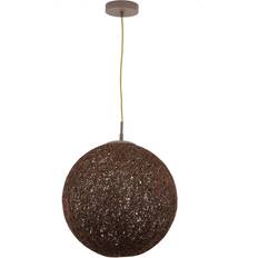 Wofi Lustres Wofi Lampe Suspendue Boule Tressée Brune Ronde Ø39 cm Table À Manger Lustre