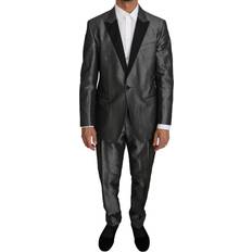 Dolce & Gabbana Herre Jakkesæt Dolce & Gabbana Gray Patterned MARTINI Piece Suit IT54