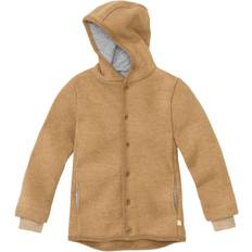 Disana Kinder Jacke mit Kapuze Bio Merinowolle Walk karamell Gr. 98/104 Braun