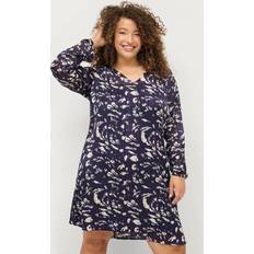 Zizzi Mekot Zizzi Mekko Mlucy L/S Abk Dress - Sininen