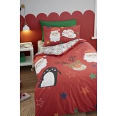 Textiles Dunelm 'Ho Ho Ho' Festive Print Cover Red