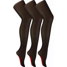 Sock Snob Womens Vintage Seamed Tights 3 pack - Black