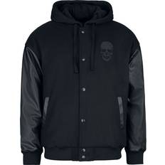 EMP Black Premium by EMP Varsity jacket with faux leather details Varsity Jacket black