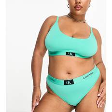 Damen - Türkis Slips Calvin Klein Plus Thong CK96 GREEN 1XL