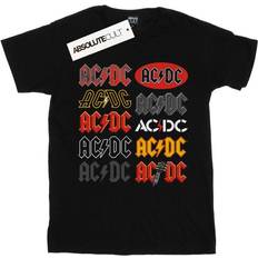 Boyfriend T-shirts AC/DC Multi Logos Cotton Boyfriend T-Shirt Black