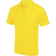 Yellow Polo Shirts AWDis Just Cool Plain Sports Polo Shirt Bright Yellow