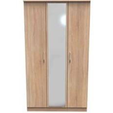 Yellow Clothing Storage Welcome Furniture Avon Ready Assembled Triple Mirrored Wardrobe