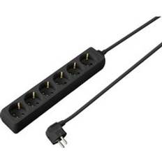 Sygonix SY-4890992 Power strip Black PG connector 1 pcs