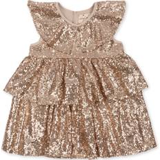 Gold Dresses Konges Sløjd Gold Blush Starla Paliet Kjole-7-8 år