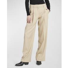 Wool Pants & Shorts GOLDEN GOOSE Pleated Wide-Leg Wool Pants SAND IT 10 US