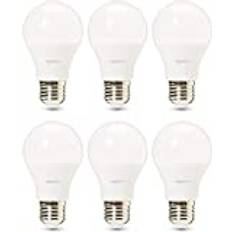 Amazon Basics Amazon Basics Professional LED-lampa, Edison skruvgänga E27 8,5 W motsvarar 60 watt lampa, vit, icke-dimbar, 6 stycken 1-pack