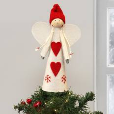 Gisela Graham Christmas Red Felt Gingerbread Christmas Santa Tree