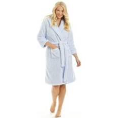 Camille Robes Camille Womens Super soft Fleece Hooded Robes Blue 8-10