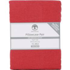 Red Pillow Cases Divante Pair of Brushed Cotton Pillow Case Red