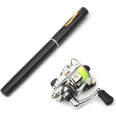 Pocket Collapsible Fishing Rod Reel Combo Mini Pen Fishing Pole Kit Telescopic Fishing Rod Spinning Reel Combo Kit