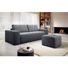 Kamli Sovesofa 3-Pers Med Opbevaring Grå Sofa
