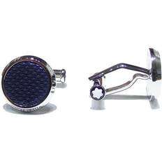 Montblanc Glacier Steel Cufflinks Blue Blue