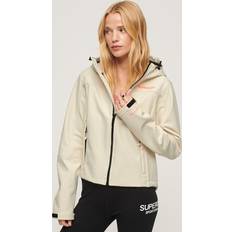 Hiking - White Jackets Superdry Women's Hooded Waterproof Softshell Jacket Code Trekker - Gris
