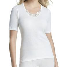 Damen Angora Spenzer s8010820 Thermounterwäsche Oberteil, Weiß wollweiß 122 Herstellergröße: XXL