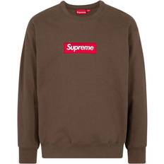 Supreme Unisex Jumpers Supreme Sweatshirt mit Rundhalsausschnitt unisex Baumwolle Braun