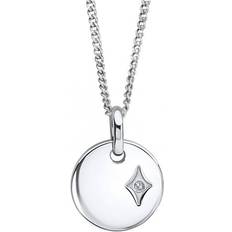 Platinum Charms & Pendants D For Diamond Children's Round Star Pendant P5363X