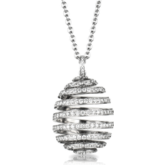 Diamond Charms & Pendants Faberge Essence Spiral 18ct White Gold Diamond Pendant