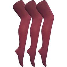 Clothing Sock Snob Pair Multipack Womens Coloured Opaque Denier Tights Red