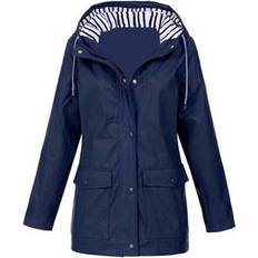 Clothing J&Y Navy, 4XL Women's Rain Jacket