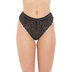 Camille Three Pack Floral Lace Melody Thong Black