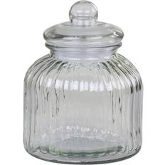 Chic Antique Opbevaringsglas Med Riller Stor