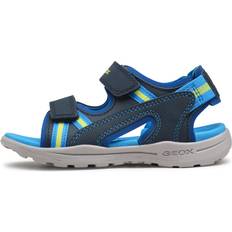 Patent Leather Sandals Children's Shoes Geox Junior Vaniett Boys Sandals - Navy/Light Blue