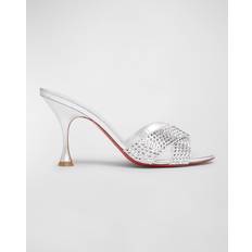 Christian Louboutin Laced Slippers & Sandals Christian Louboutin Mariza Is Back embellished leather mules silver