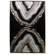 Black Framed Art Gold Adorned Geode Framed Art