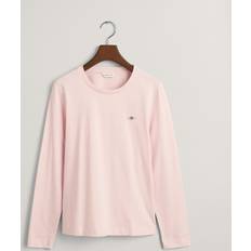 Gant Pink T-shirts Gant Dame Shield T-shirt med V-hals