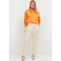 Second Female Byxor & Shorts Second Female Fique Wide Trousers 1033 Dark Chalk