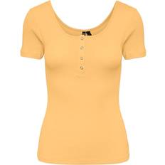 Lino Camisetas Pieces Camiseta Mujer Kitte - Jaune