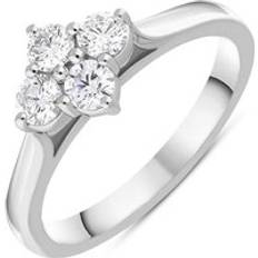 Platinum Rings Platinum Diamond Four Stone Cluster Ring