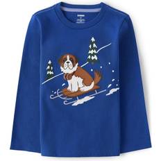 Gymboree gymboree,and Toddler Embroidered graphic Long Sleeve T-Shirts,Sled Dog,5T