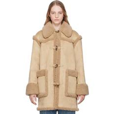 Dame - Skinn Kåper & Frakker Coat MOSCHINO JEANS Woman colour Brown Brown