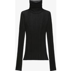 Givenchy Dame Sweatere Givenchy Ribbet Turtleneck Top - Sort