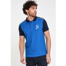 Clothing Threadbare 'Gilberto' Contrast Detail Cotton Jersey Polo Shirt Royal