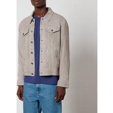 Chaqueta de ante - Hombre Chaquetas Polo Ralph Lauren Suede Trucker Jacket Grey