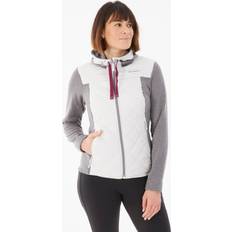 Grey - Hiking Jumpers Quechua Women’s Hiking Hooded Sweatshirt Nh100 Hybrid Lunar Grey/pewter