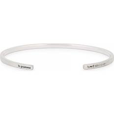 Le Gramme 7g Brushed Sterling Silver Ribbon Bracelet SILVER