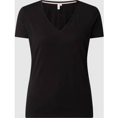 s.Oliver Black Label QS by T-Shirt mit Label-Detail Modell 'Basic' in Black, Größe