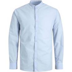 Kashmir Skjortor Jack & Jones herrskjorta LS Plain Mao-skjorta, kashmirblå XL, Kashmirblå